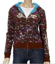 Ed Hardy Death or  Glory Hoody with Faux Fur S0110039