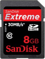 Sandisk SDHC Extreme 200x 8GB (Class 10)