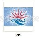 Gạch trang trí Mosaic - tranh hoa văn hồ bơi X53