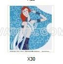 Gạch trang trí Mosaic - tranh hoa văn hồ bơi X30