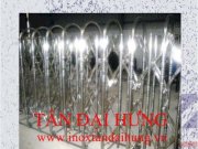 Cổng xếp điện inox - Tân Đại Hưng - mẫu hộp