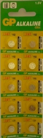 Pin nút áo Alkaline GP 192-C10 ( LR41 ) - ( 1 Vỉ/ 10 Viên )