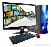 Máy tính Desktop VENR E SERIES E5300 3 (Intel Pentium Dual Core E5300 2.6GHz, 2GB RAM, 320GB HDD, VGA Intel GMA X4500HD, LCD VENR 9091WN 18.5inch, PC DOS)