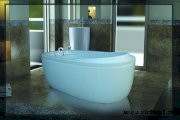 Bồn tắm Acrylic Việt Mỹ 18-O trắng xanh
