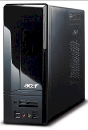 Máy tính Desktop ACER ASPIRE X1800 (011) (Intel core 2 Duo E7500 2.93GHz, RAM 2GB, HDD 320GB, VGA NVIDIA GeForce 7100, PC DOS, không kèm màn hình)