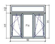 Cửa sổ 2 cánh mở quay ra ngoài QueenWindow SQW13-1500x1500