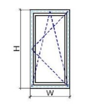 Cửa sổ 1 cánh mở quay ra ngoài QueenWindow SQW6-500x1000