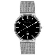 Đồng hồ nam Skagen 355XLSSB Steel Black Dial Mesh Bracelet Watch