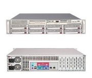 Supermicro SuperServer 2U 6025B-8R+V (Silver) (Dual Intel 64-bit Xeon Support up to 3.60GHz, DDR2 Up to 64GB, HDD (4+4) x 1" Hot-swap U320 SCSI, 700W)