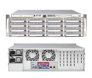 SuperServer 6035B-8R+V (Silver) ( Dual Intel 64-bit Xeon Quad-Core or Dual-Core, RAM Up to 64GB, HDD U320 SCSI with 16 (8+8) Hotswap, 800W)