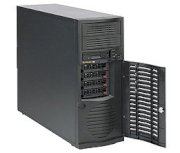 Supermicro SuperServer 5035B-TB (Black) (Intel Core 2 Duo/Quad, DDR3 Up to 8GB, HDD 4 X Hotswap, 465W)