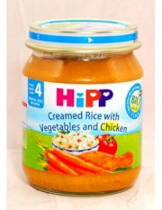 Thức ăn dinh dưỡng đóng lọ Hipp - Thịt gà, cơm nhuyễn, rau tổng hợp 125g AL6253