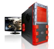 Máy tính Desktop CyberpowerPC Gamer Ultra 7500 Red Color (AMD Phenom II X4 925 2.80GHz, 4GB RAM, 1TB HDD, VGA ATI HD 5450, Windows 7, Không kèm theo màn hình)