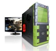 Máy tính Desktop CyberpowerPC Gamer Ultra 7500 Green Color (AMD Phenom II X4 925 2.80GHz, 4GB RAM, 1TB HDD, VGA ATI HD 5450, Windows 7, Không kèm theo màn hình)