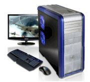 Máy tính Desktop Cyberpowerpc Mega Special III Silver/Blue Color (Intel Core i5-2500K 3.30 GHz, RAM 4GB, HDD 1TB, VGA ATI Radeon HD 5770, PC DOS, Không kèm màn hình)