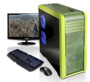 Máy tính Desktop Cyberpowerpc Gamer Xtreme XE Light Green/Neon Green Color (Intel Core i7-990X 3.46GHz, RAM 6GB, HDD 2TB, VGA 3 x AMD HD 6970, Windows 7, Không kèm màn hình)