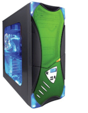 Máy tính Desktop CybertronPC X-Plorer Intel Gaming PC (C122-3428 Black/Green) (Intel Pentium D 805 Dual Core 2.66GHz, RAM 1GB, 160GB SATA HDD, VGA Onboard, Windows XP Home Operating System, Không kèm màn hình)