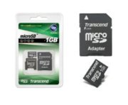 TRANSCEND MicroSD 1GB (2 adapter)