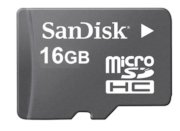 Sandisk microSDHC 16GB w/adapter 