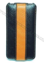 Bao da iPhone 4 Melkco Leather Case - Limited Edition Jacka Type (Đen/Cam LC) 
