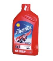 Dầu nhớt xe gắn máy Shell Advance 4T AX5-15W40-12x1L 