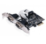 PCI Express PCI-e x1 To 2 Port Serial RS-232 DB9 Com Card