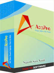 Phần mềm kế toán dành cho công ty sẩn xuất AccPro 2011