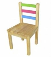 Ghế gỗ cao su lưng thanh 3 màu