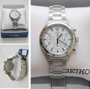 Đồng hồ đeo tay Seiko Chronograph New Series White Dial