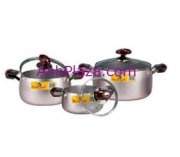 Bộ nồi nhôm Anodized hợp kim - Happy Cook