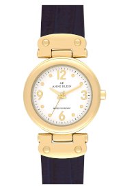 Đồng hồ đeo tay AK Anne Klein Leather Strap Round Watch AK04