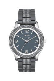 Đồng hồ DKNY Watch, Women's Gray Plastic and Stainless Steel Bracelet NY8426