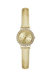 Đồng hồ Guess watch, Women's Gold Tone Metallic Leather Strap 24mm U96012L2