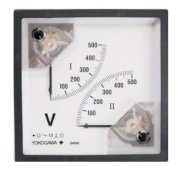 Dual AC Voltmeter taut band rectifier Yokogawa DN96A22-VNT-N-L-BL 50V
