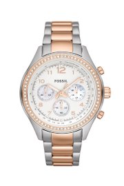 Đồng hồ Fossil Watch, Women's Chronograph Flight Two Tone Stainless Steel Bracelet 38mm CH2797