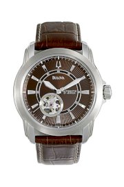 Đồng hồ Bulova Watch, Men's Brown Leather Strap 96A108