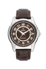 Đồng hồ Bulova Watch, Men's Precisionist Brown Leather Strap 96B128
