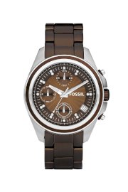 Đồng hồ Fossil Watch, Women's Chronograph Brown Aluminum Bracelet 38mm ES2914