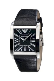 Đồng hồ Emporio Armani Watch, Men's Black Leather Strap AR2006