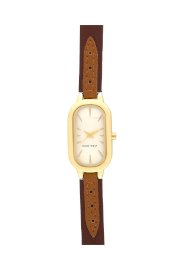 Đồng hồ Nine West Watch, Women's Brown Leather Strap NW-1162CHBN