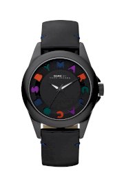 Đồng Hồ Marc by Marc Jacobs Watch, Women's Round Ceramic Dial Patent Leather Strap MBM1087