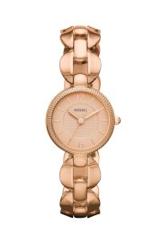 Đồng hồ Fossil Watch, Women's Dress Rose Gold Ion Plated Stainless Steel Link Bracelet 26mm ES3011
