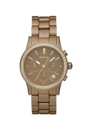 Đồng hồ DKNY Watch, Women's Chronograph Brown Aluminum Bracelet NY8324