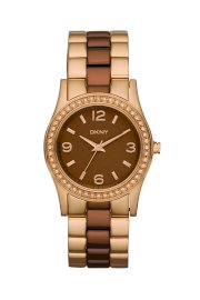 Đồng hồ DKNY Watch, Women's Brown and Rose Gold Ion Plated Stainless Steel Bracelet NY8447