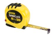 Stanley 30-824 - 8m/26' x 1" LeverLock Tape Rule (cm Graduation)