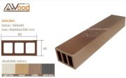 Thanh gỗ nhựa Adwood R60x40