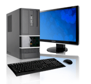 Máy tính Desktop CybertronPC Essential AMD Barebone (PCESS2APH8450) (AMD Athlon II X2 250 3.00GHz, RAM 4GB, HDD 1TB, VGA Onboard, PC DOS, Không kèm màn hình)