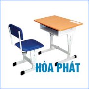 Bộ bàn ghế học sinh BHS 03 (sơn ghi, mặt xanh)