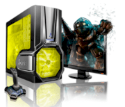 Máy tính Desktop CybertronPC Vortex FX Octa-Core Gaming PC (GM2241D) (AMD FX 8120 3.10GHz, RAM 4GB, HDD 1TB, VGA 2x Radeon HD6670, Microsoft Windows 7 Home Premium 64bit, Không kèm màn hình)