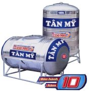 Bồn nước inox Tân Mỹ ngang 2000L (Φ 1200)